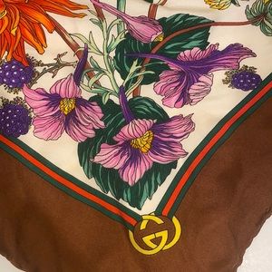 Gucci Vintage Silk Scarf